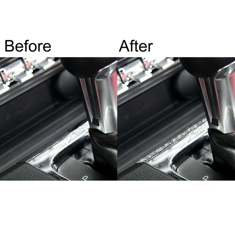 For Ford Mustang 2015-2020 Car Gear Shift Panel Diamond Decoration Sticker, Left and Right Drive