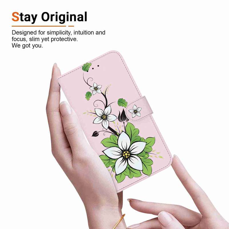 For Xiaomi Redmi 10C Crystal Texture Colored Drawing Leather Phone Case(Lily)