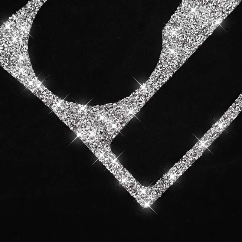 For Audi A5 / A4 / B8 / Q5 Car Water Cup Holder Diamond Decoration Sticker, Left and Right Drive