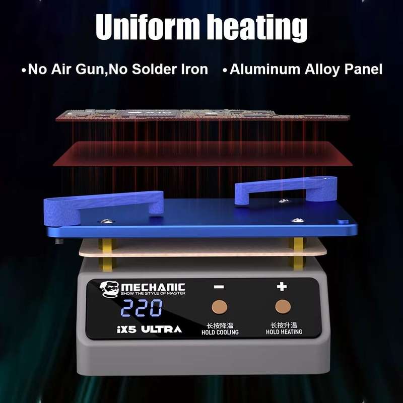 Mechanical IX5 Ultra Universal Preheating Platform for Motherboard Repair, Plug:US