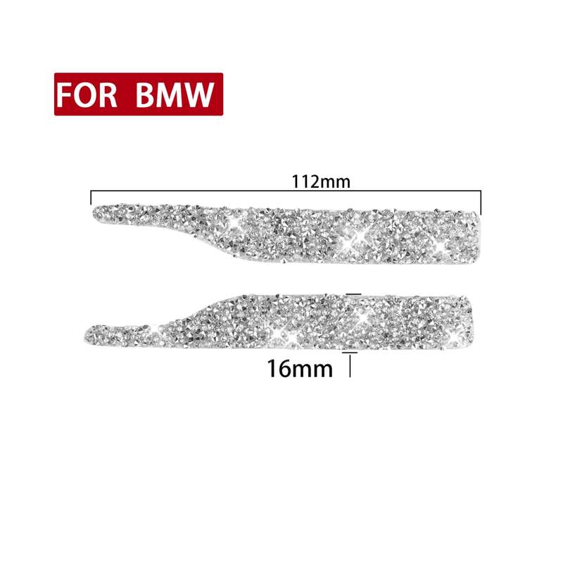 For BMW Car Rearview Mirror Anti-collision Strip Diamond Decoration Sticker, Left and Right Drive