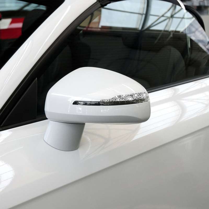 For BMW Car Rearview Mirror Anti-collision Strip Diamond Decoration Sticker, Left and Right Drive