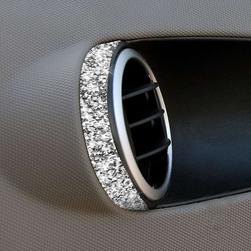 For Nissan 350Z 2003-2009 2pcs Car Air Outlet Diamond Decorative Sticker,Left and Right Drive Univer