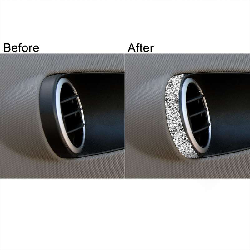 For Nissan 350Z 2003-2009 2pcs Car Air Outlet Diamond Decorative Sticker,Left and Right Drive Univer