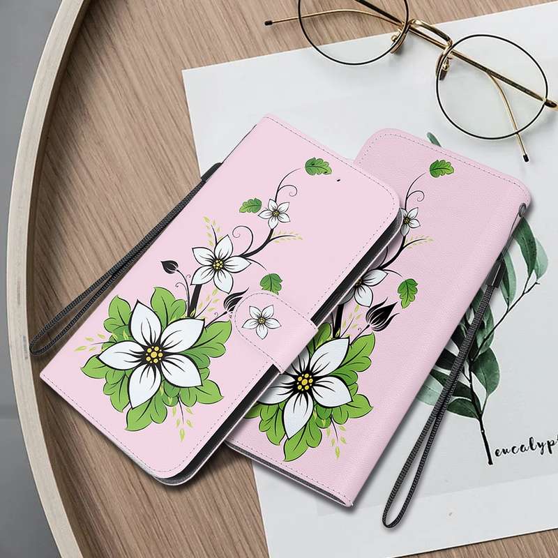 For Realme 12 5G Crystal Texture Colored Drawing Leather Phone Case(Lily)