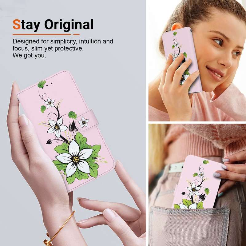 For Realme 12 5G Crystal Texture Colored Drawing Leather Phone Case(Lily)
