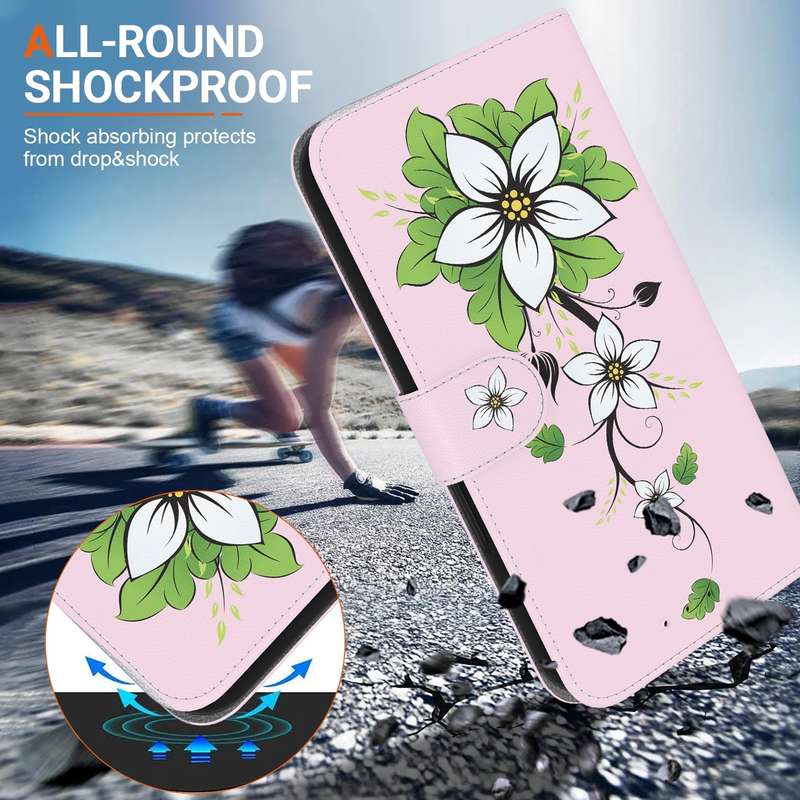 For Realme 12 5G Crystal Texture Colored Drawing Leather Phone Case(Lily)