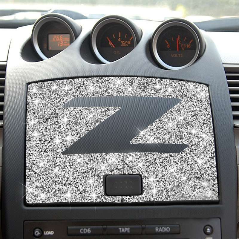 For Nissan 350Z 2003-2009 Car Navigation Panel Diamond Decorative Sticker,Left and Right Drive Unive