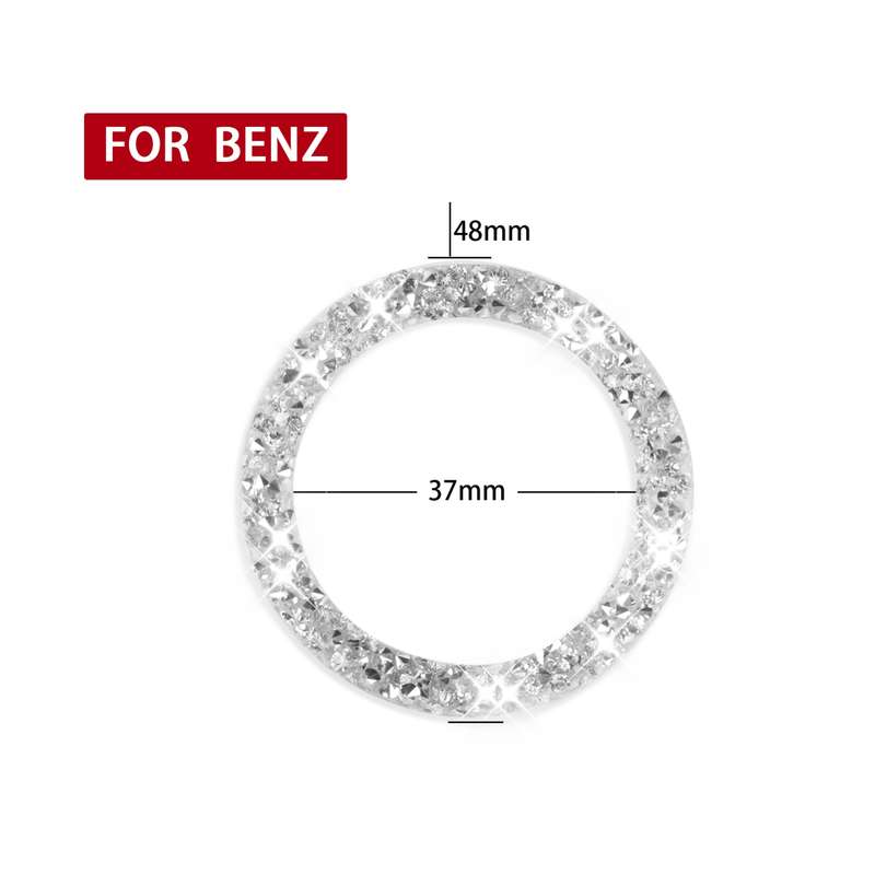 For Mercedes-Benz C-Class W205 2015-2018 Car One-Click Start Ring Diamond Decoration Sticker, Left a