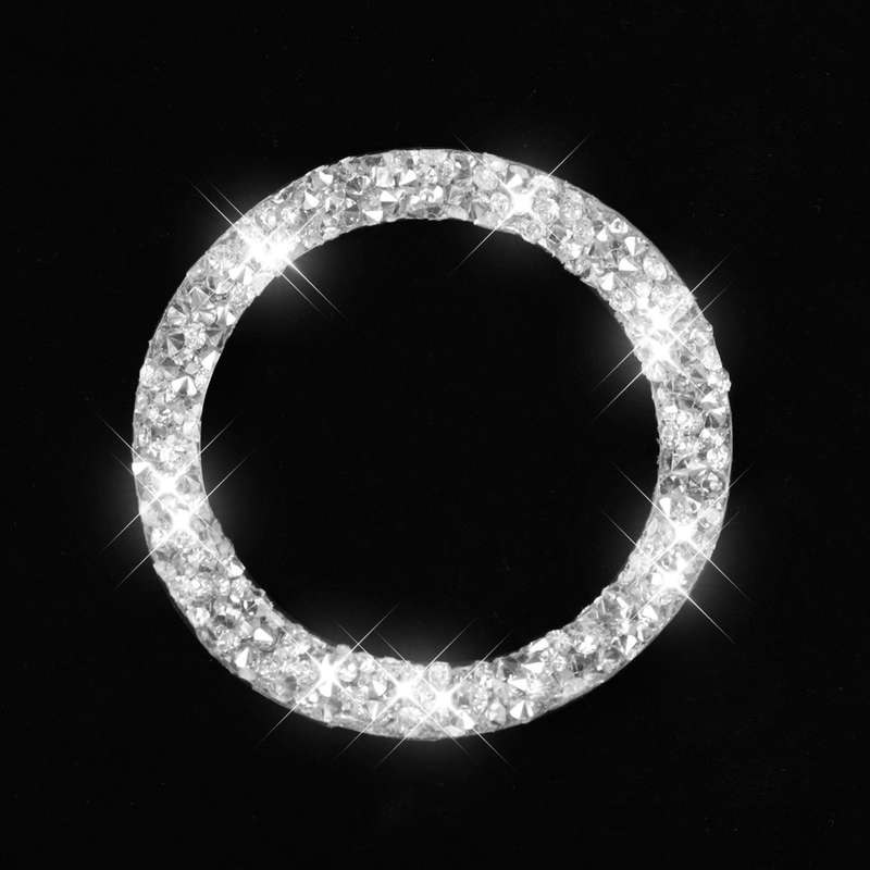 For Mercedes-Benz C-Class W205 2015-2018 Car One-Click Start Ring Diamond Decoration Sticker, Left a