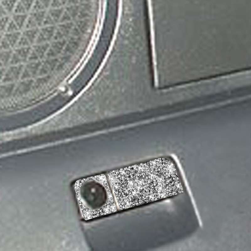 For Nissan 350Z 2003-2009 Car Rear Storage Box Lock Diamond Decorative Sticker, Left Drive