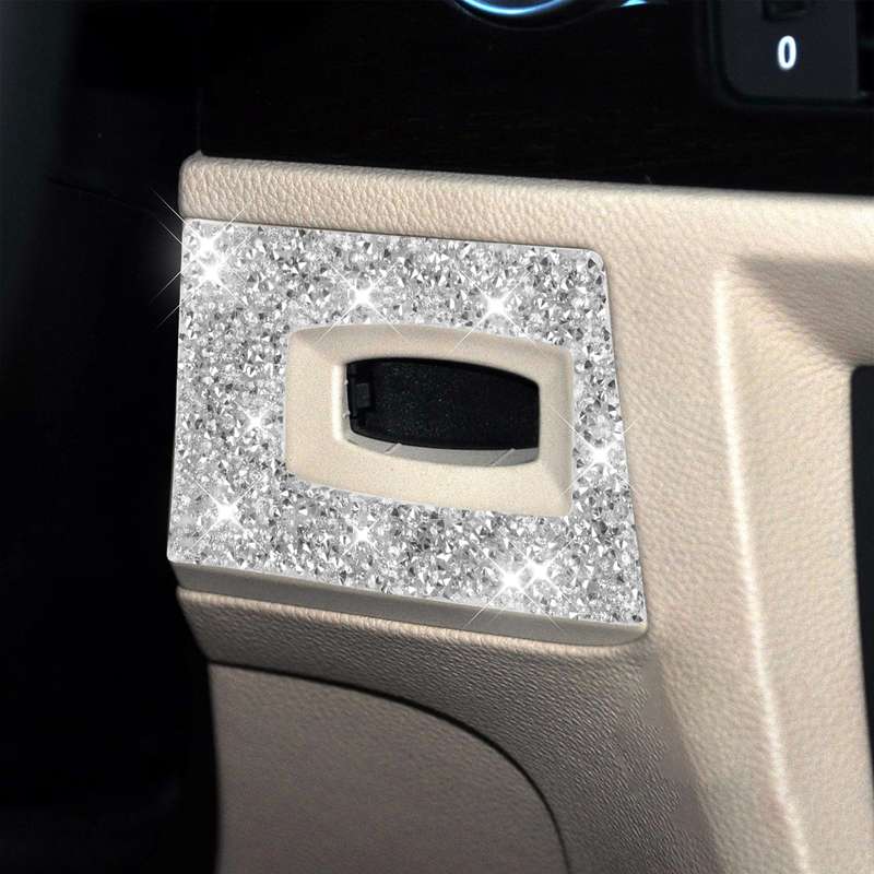 For BMW Series 3 E90 2005-2012 Car Ignition Switch Keyhole Diamond Decoration Sticker, Left Drive