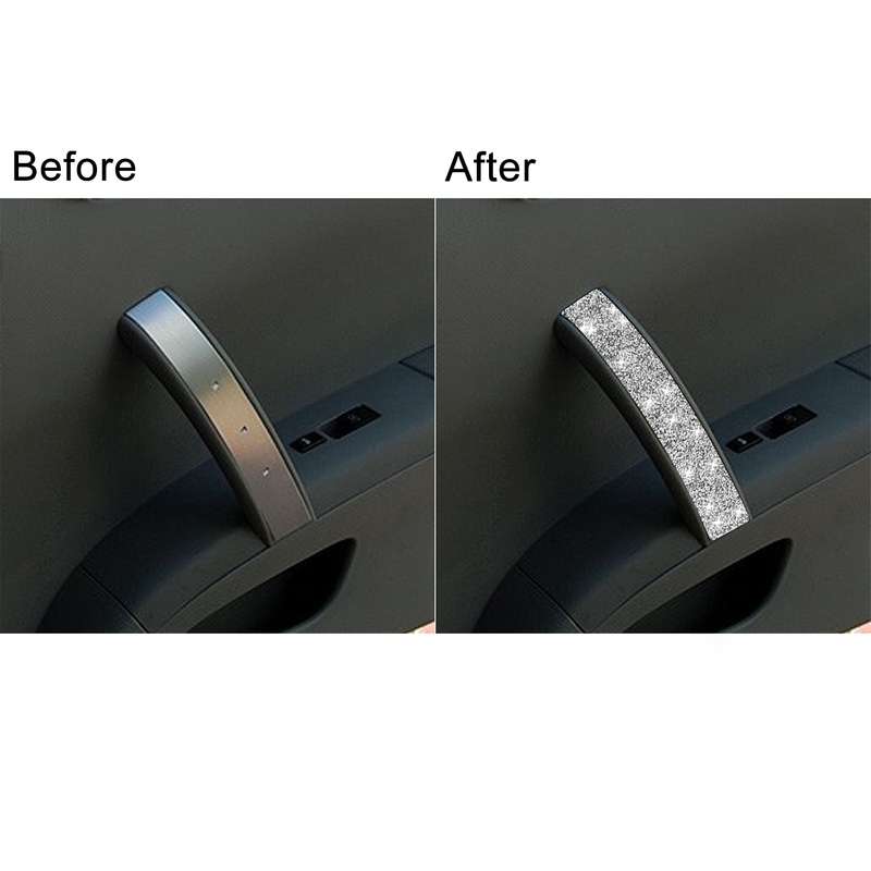 For Nissan 350Z 2003-2009 Car Passenger Side Door Handle Diamond Decorative Sticker, Left Drive
