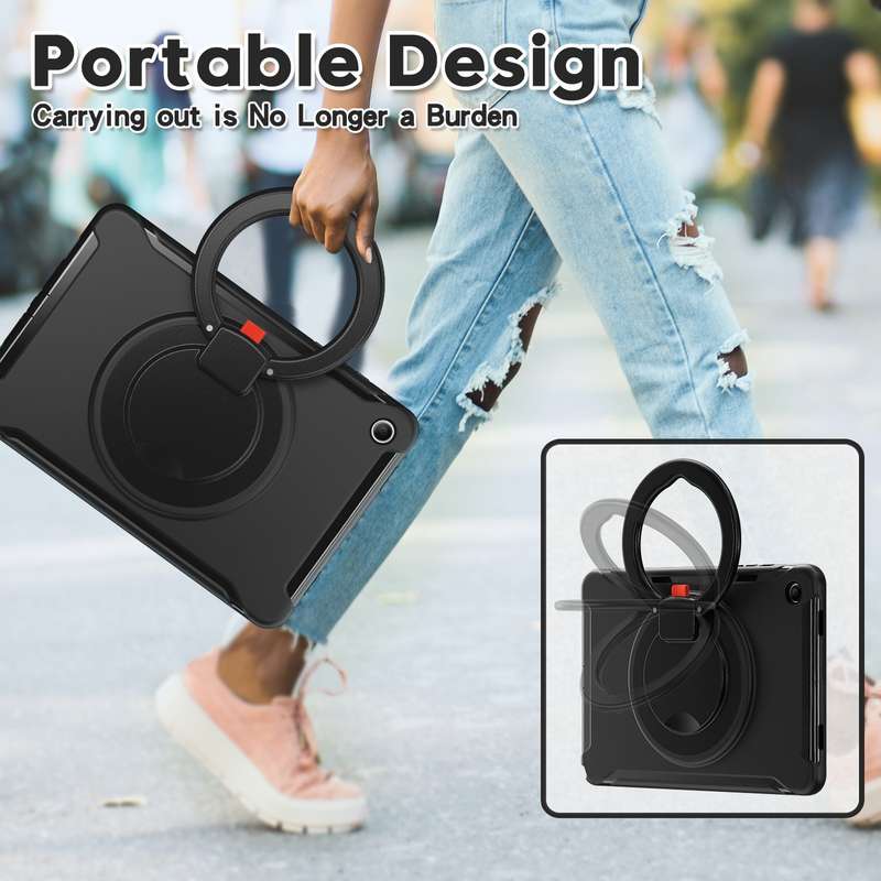 For Samsung Galaxy Tab A9+ Shockproof TPU + PC Protective Tablet Case(Black)