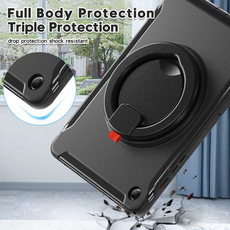 For Samsung Galaxy Tab A9+ Shockproof TPU + PC Protective Tablet Case(Black)
