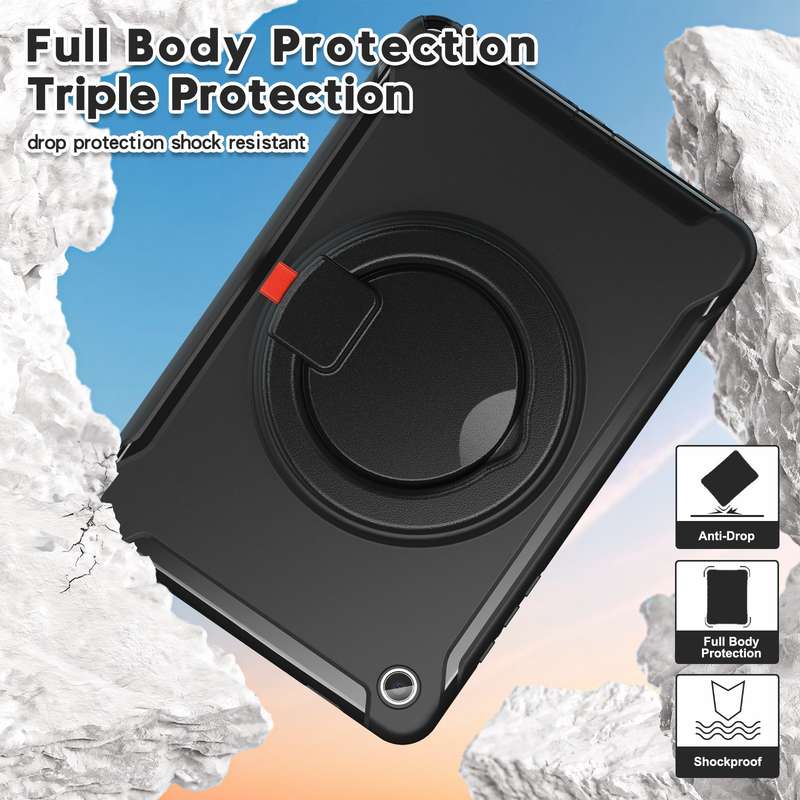 For Samsung Galaxy Tab A9+ Shockproof TPU + PC Protective Tablet Case(Black)