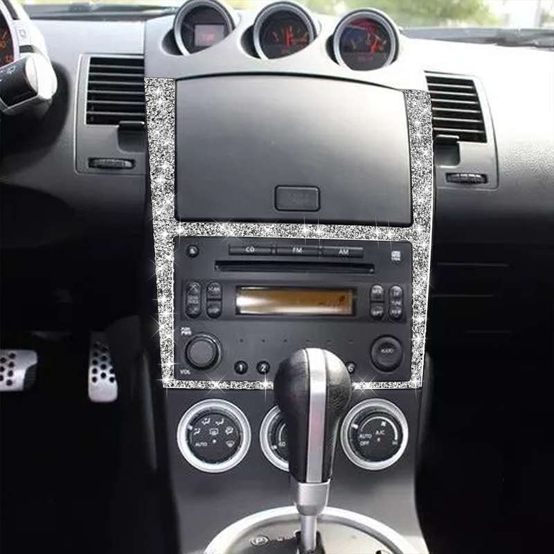 For Nissan 350Z 2003-2009 Car Navigation Frame Diamond Sticker,Left and Right Drive Universal