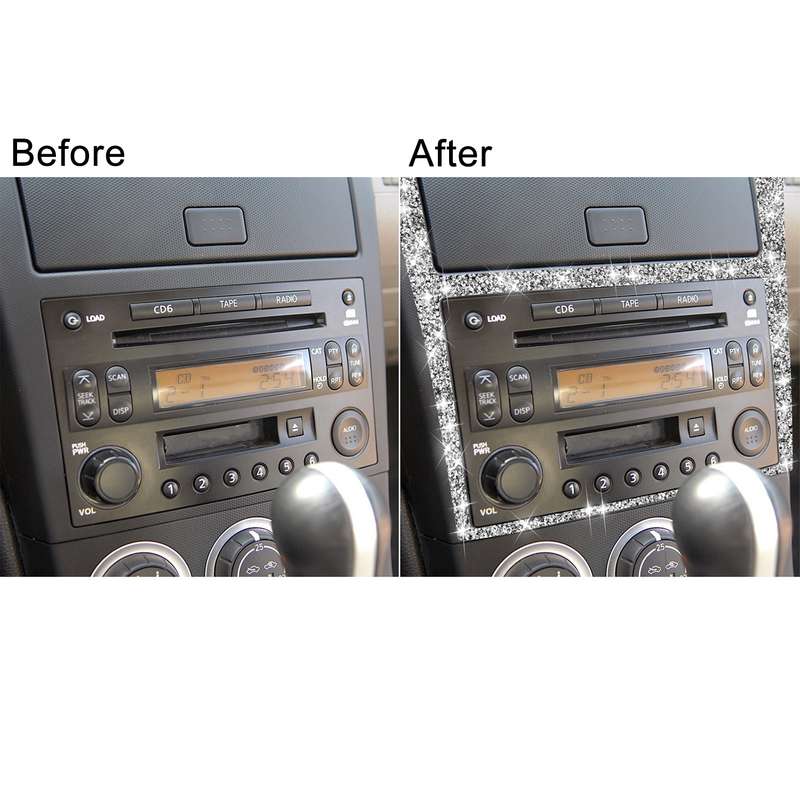 For Nissan 350Z 2003-2009 Car Navigation Frame Diamond Sticker,Left and Right Drive Universal