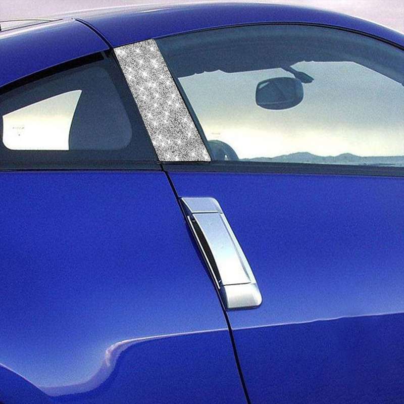 For Nissan 350Z 2003-2009 2pcs Car B Pillar Diamond Sticker,Left and Right Drive Universal