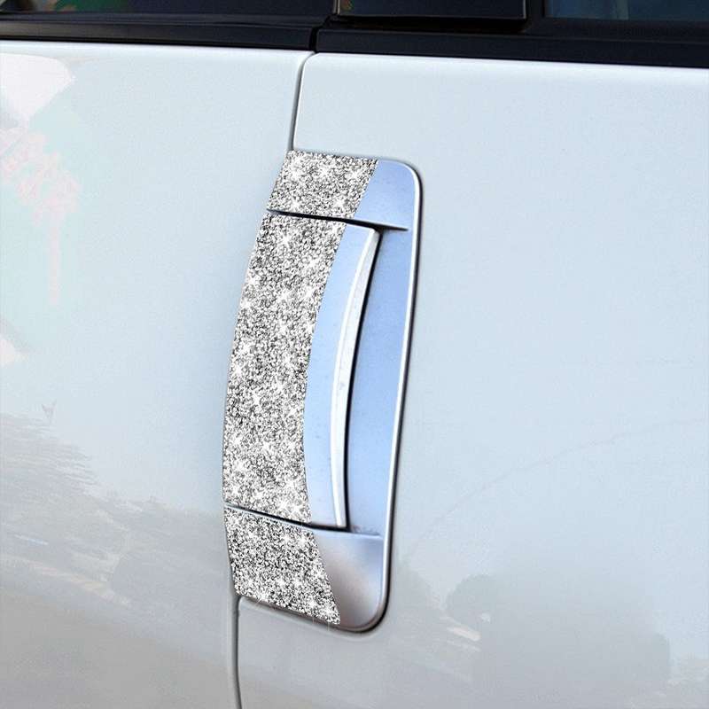 For Nissan 350Z 2003-2009 6pcs Car Door Outer Handle Diamond Decorative Sticker, Left Drive