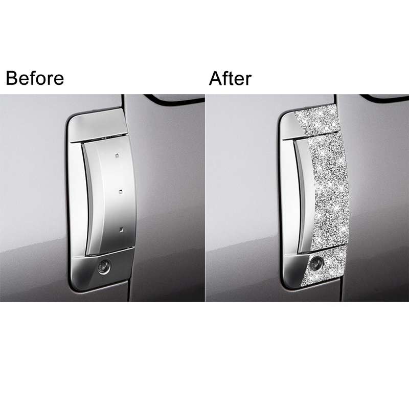 For Nissan 350Z 2003-2009 6pcs Car Door Outer Handle Diamond Decorative Sticker, Left Drive
