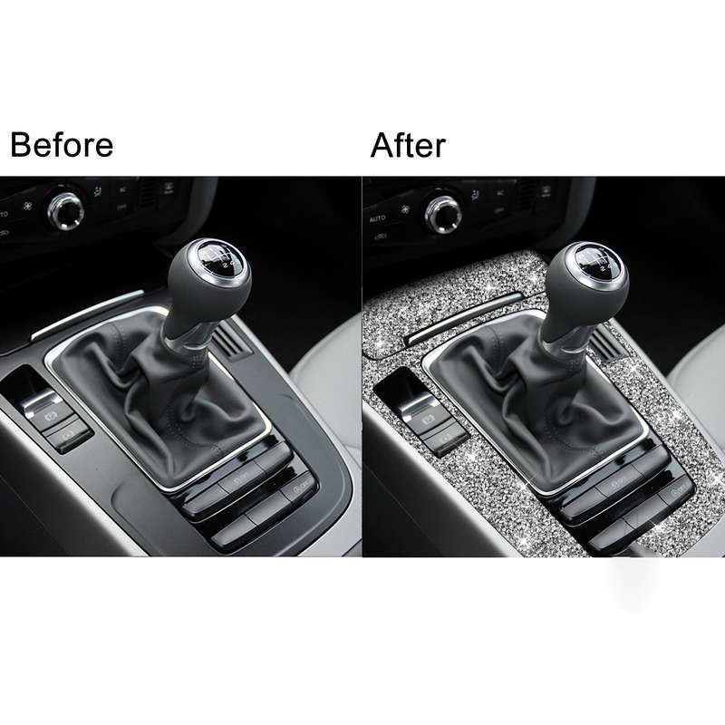 For Audi A4L / A5 / Q5 Car Gear Panel A Diamond Decoration Sticker, Left and Right Drive