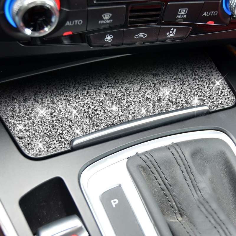 For Audi A4L / A5 / Q5 Car Storage Cigarette Lighter Panel Diamond Decoration Sticker, Left and Righ