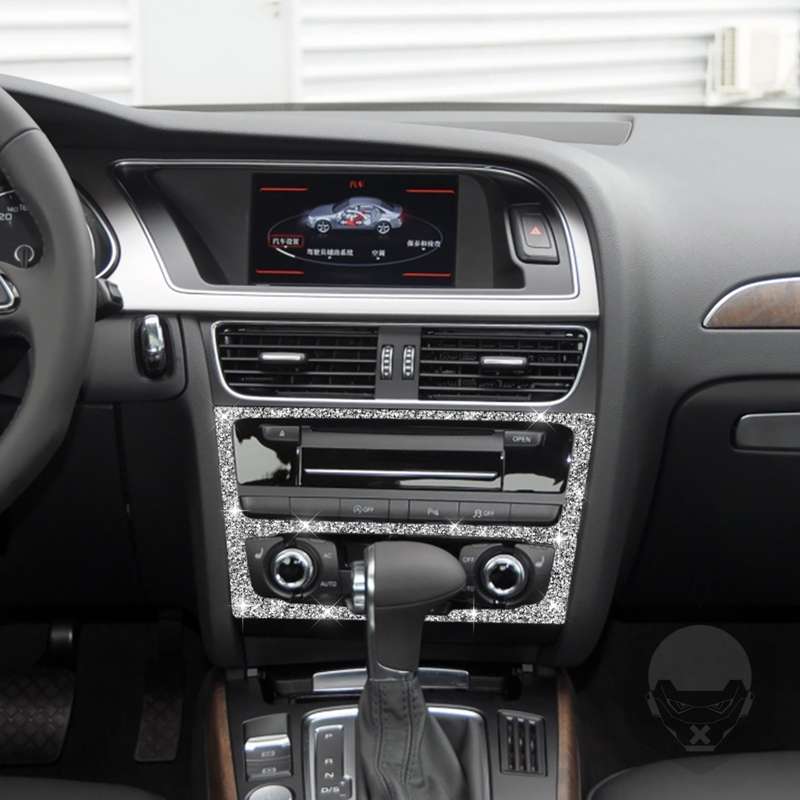 For Audi Q5 / A4L Car Center Control Panel Type A Diamond Decoration Sticker, Left and Right Drive