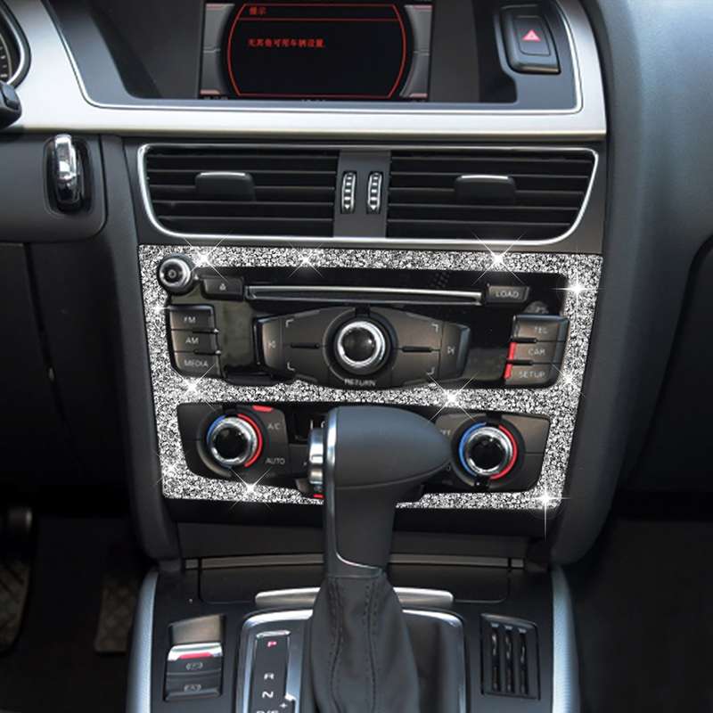 For Audi Q5 / A4L Car Center Control Panel Type B Diamond Decoration Sticker, Left and Right Drive