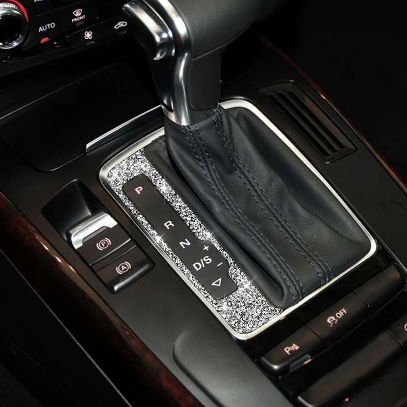 For Audi A4 / A5 / Q5 Car Gear Panel Diamond Decoration Sticker, Left Drive