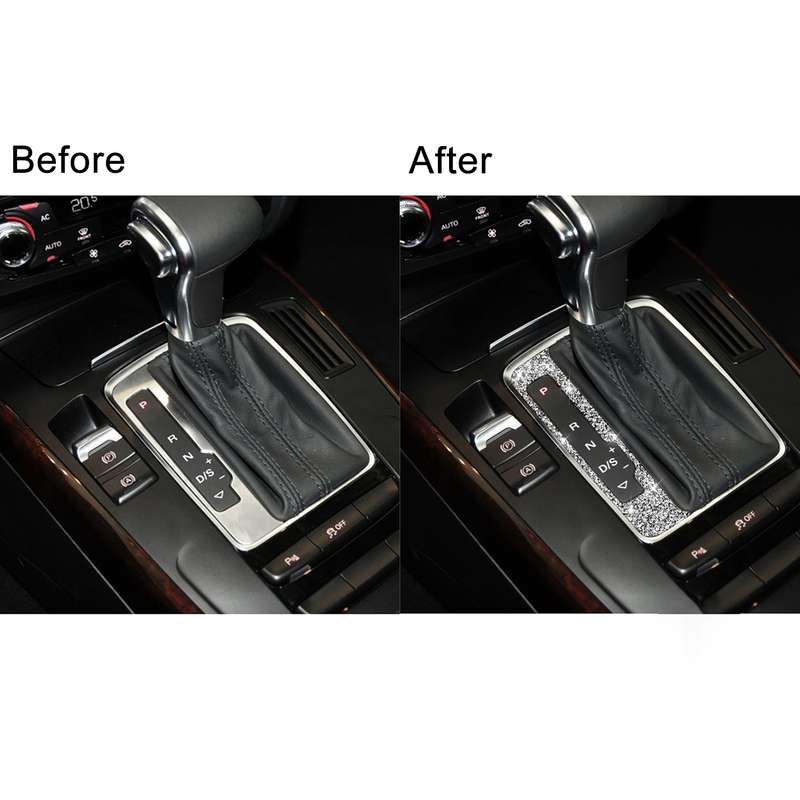 For Audi A4 / A5 / Q5 Car Gear Panel Diamond Decoration Sticker, Left Drive