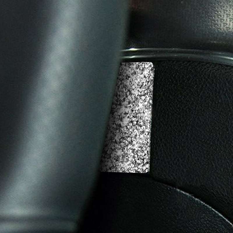 For Dodge Charger 2011-2014 Car Steering Wheel Left and Right Diamond Decorative Sticker, Left-hand