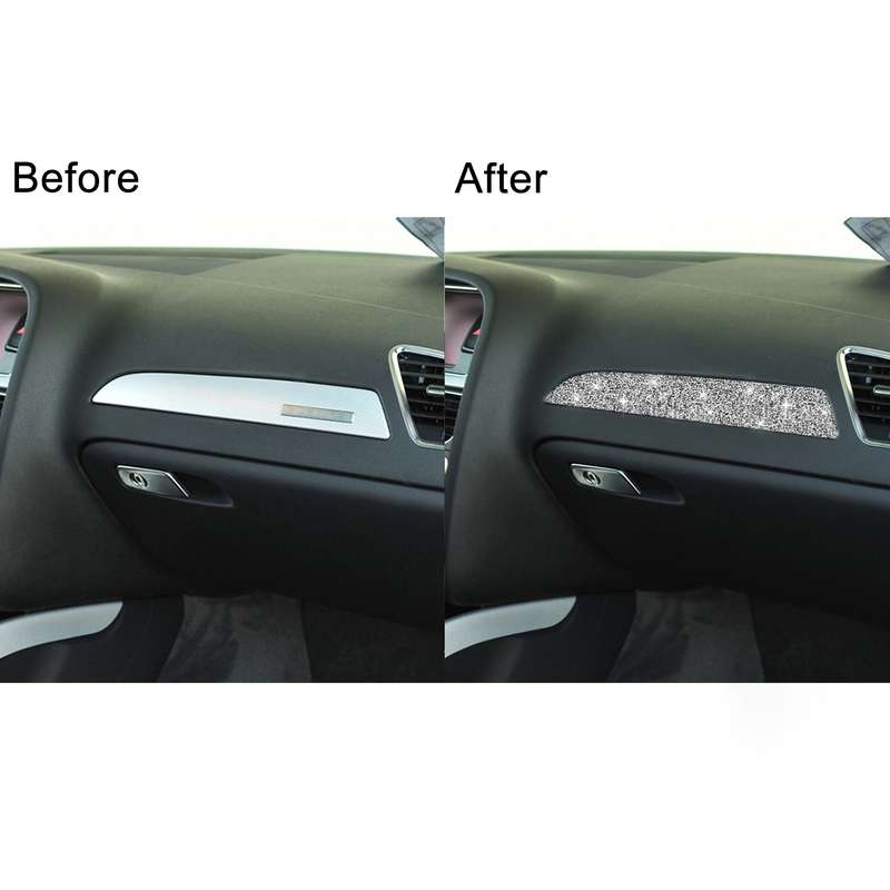 For Audi A4 / A5 / Q5 Car Dashboard Trim Diamond Decoration Sticker, Left Drive