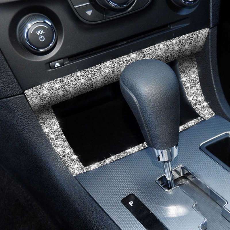 For Dodge Charger 2011-2014 Car Storage Box Frame Diamond Decorative Sticker, Left-hand Drive