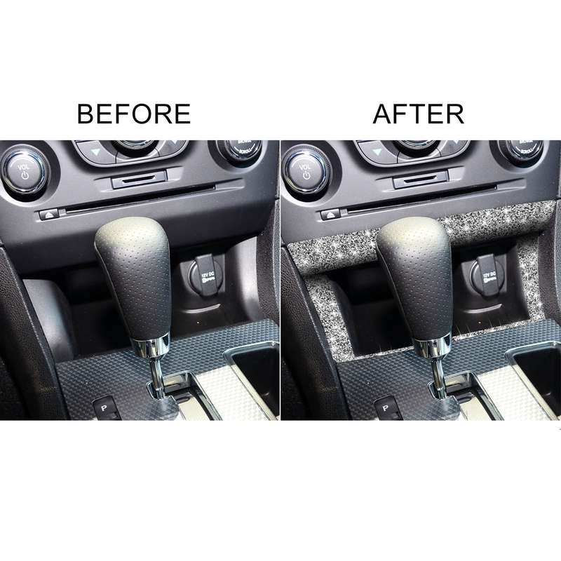 For Dodge Charger 2011-2014 Car Storage Box Frame Diamond Decorative Sticker, Left-hand Drive
