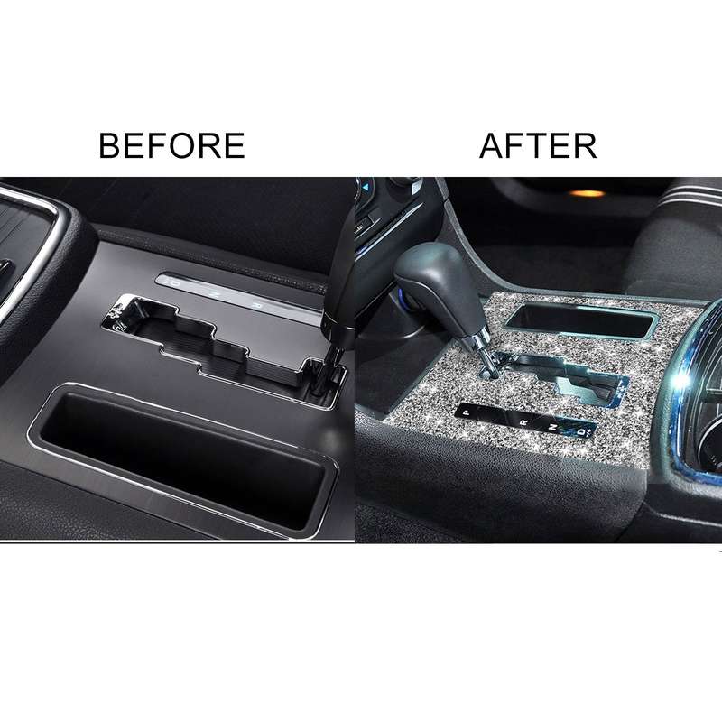 For Dodge Charger 2011-2014 Car Automatic Shift Panel Diamond Decorative Sticker, Left-hand Drive