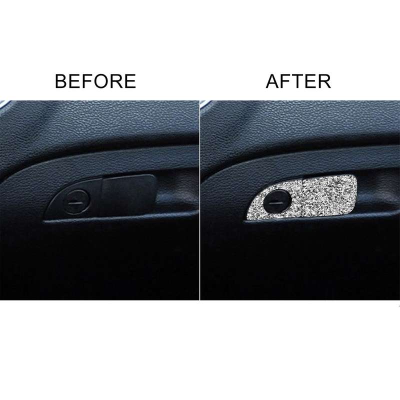 For Dodge Charger 2011-2014 2pcs/Set Car Front Passenger Seat Storage Box Handle Diamond Decorative