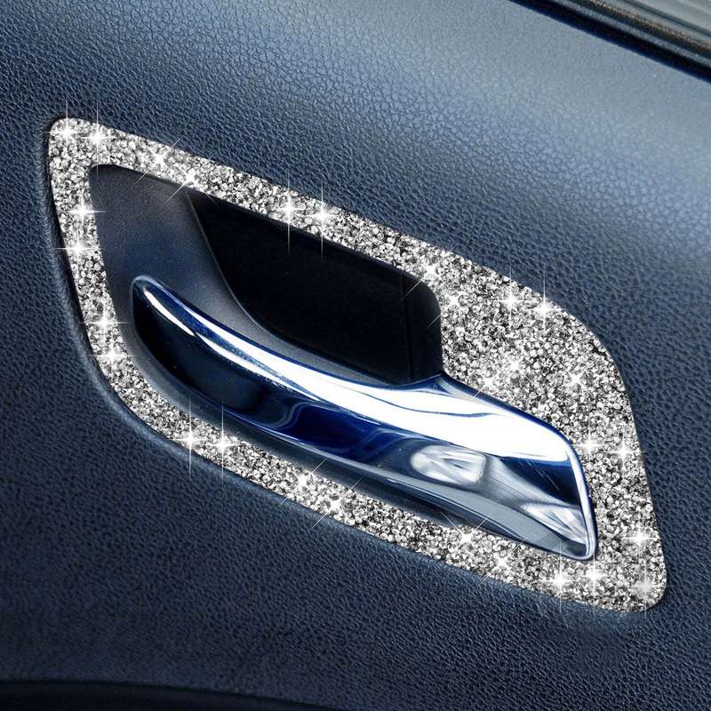 For Dodge Charger 2011-2014 Car Door Handle A Diamond Decorative Sticker, Left-hand Drive