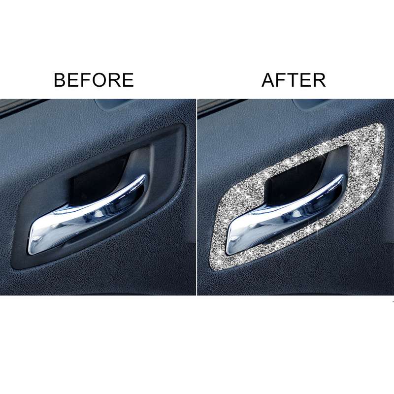 For Dodge Charger 2011-2014 Car Door Handle A Diamond Decorative Sticker, Left-hand Drive