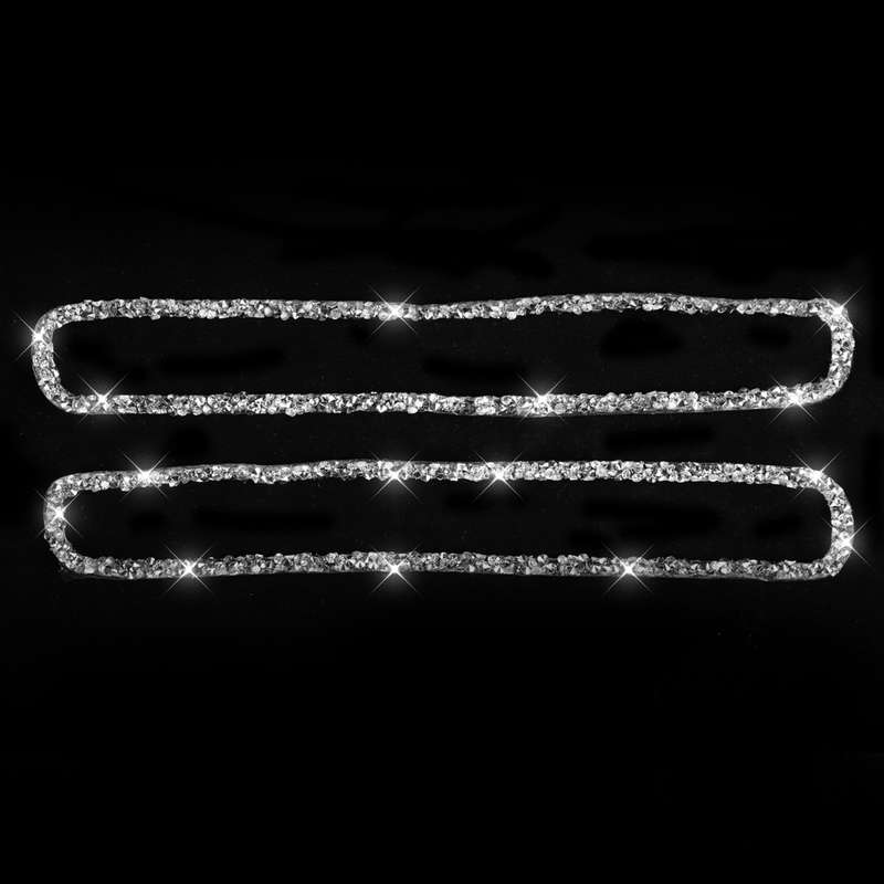 For Dodge Charger 2011-2014 Car Window Defogger Air Vent Diamond Decorative Sticker, Left-hand Drive