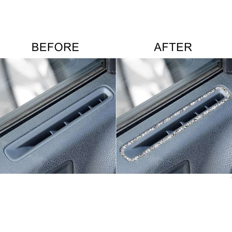 For Dodge Charger 2011-2014 Car Window Defogger Air Vent Diamond Decorative Sticker, Left-hand Drive
