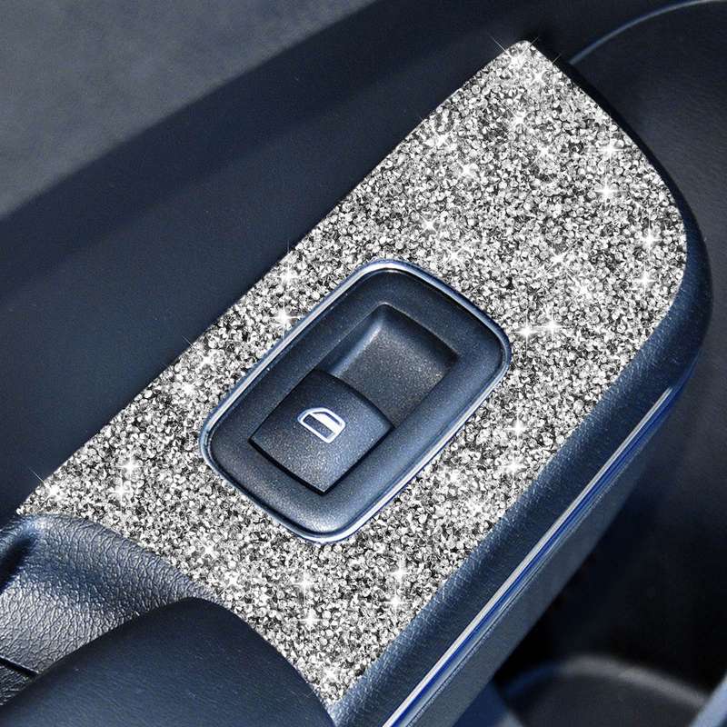 For Dodge Charger 2011-2014 4pcs/Set Car Window Lift Panel Diamond Decorative Sticker, Left-hand Dri