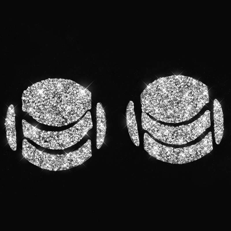 For Nissan 350Z 2006-2009 10pcs Car Left and Right Exhaust Port Diamond Sticker,Left and Right Drive