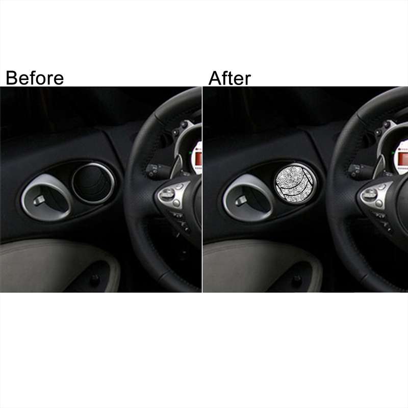 For Nissan 350Z 2006-2009 10pcs Car Left and Right Exhaust Port Diamond Sticker,Left and Right Drive