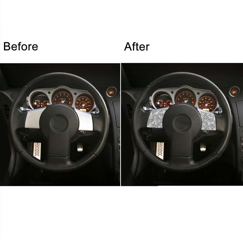 For Nissan 350Z 2006-2009 Car Steering Wheel Diamond Sticker,Left and Right Drive Universal
