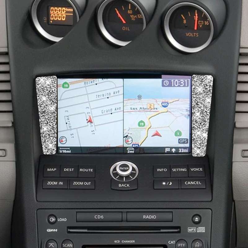 For Nissan 350Z 2006-2009 Car Navigation Frame Diamond Sticker,Left and Right Drive Universal