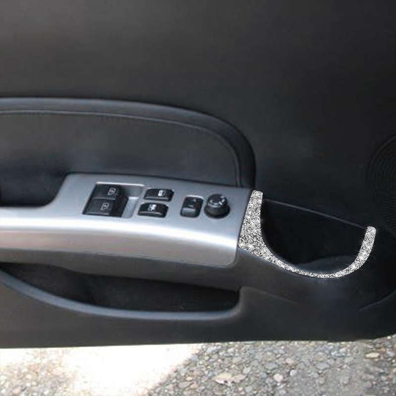 For Nissan 350Z 2006-2009 Car Door Water Cup Hole Diamond Sticker,Left and Right Drive Universal