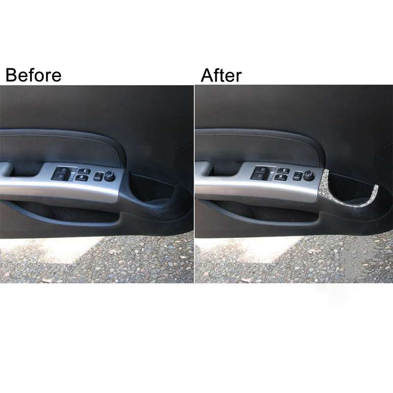 For Nissan 350Z 2006-2009 Car Door Water Cup Hole Diamond Sticker,Left and Right Drive Universal