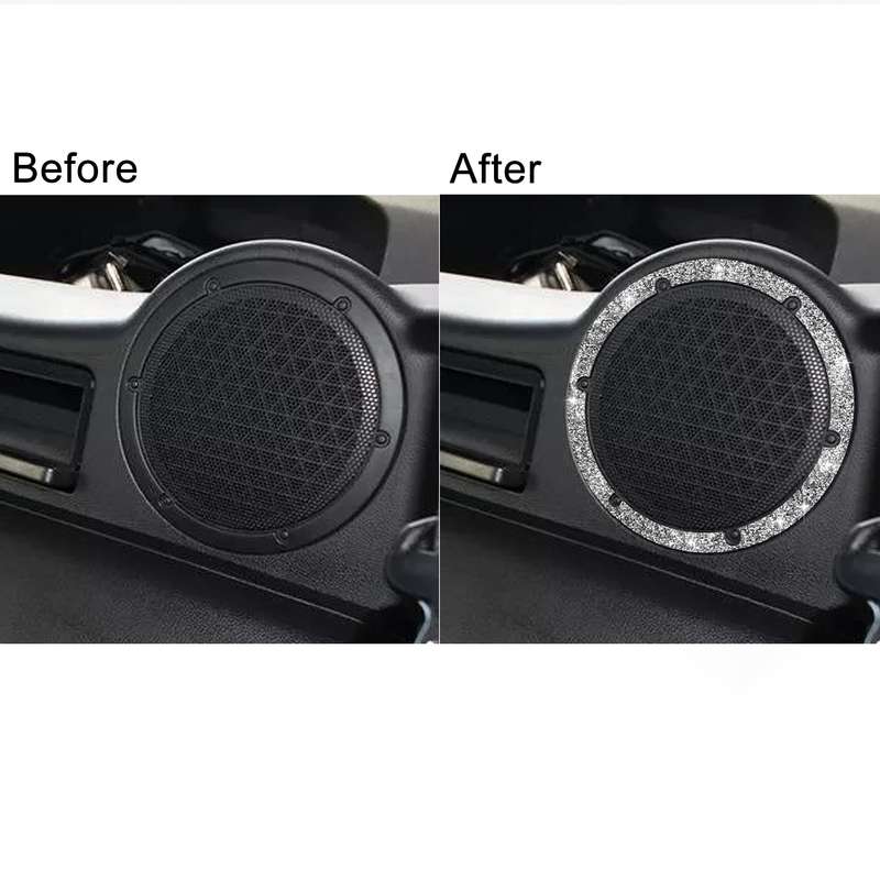 For Nissan 350Z 2006-2009 Car Rear Speaker Surround Diamond Sticker,Left and Right Drive Universal