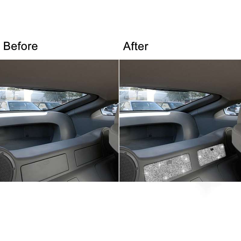 For Nissan 350Z 2006-2009 Car Rear Storage Box Diamond Sticker,Left and Right Drive Universal